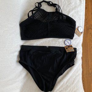 Sexy Plus Size Black Bikini Swimsuit